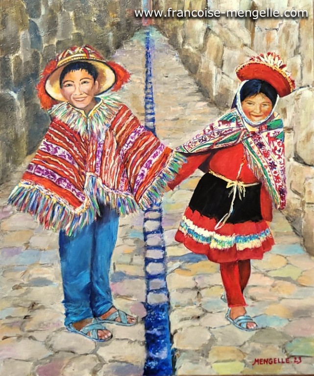 "Jeunesse Inca" ou l'allégresse des enfants dans les rues ancestrales du Pérou.