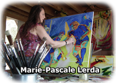 Marie-Pascale Lerda dans son atelier